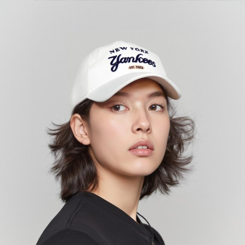 MLB Original Design Cotton Baseball Caps Unisex White Fashion 3ACPD035N-50CRS