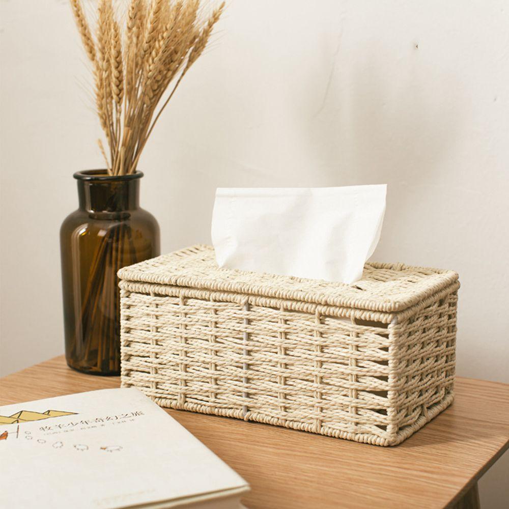 Home Rustic Car Organizer Natural Tissue Holder Paper Towel Dispenser Napkin Box Wipes Storage Case