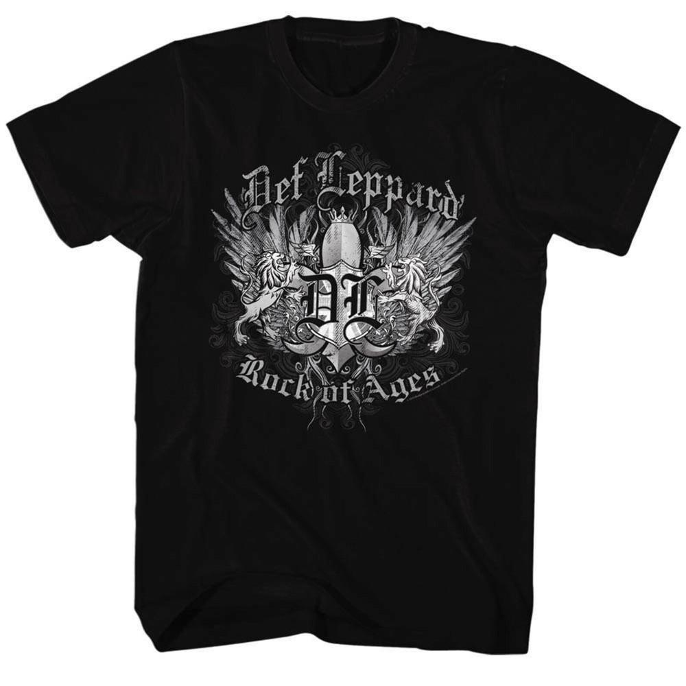 Def Leppard Rock Of Ages Black Adult T-Shirt Unisex T-Shirt S