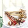 Disposable Eco-friendly Bamboo Cocktail Skewer Appetizers Picks Fancy Sticks Ring Toothpick