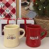 Original Neujahrsgeschenk Weihnachtsgeschenk Tasse Cartoon Wassertasse Milch Frühstückstasse Büro Kaffeetasse Paar Geschenkbox