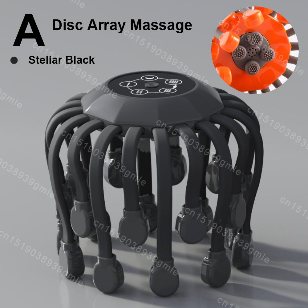 20 Octopus Claw Head Massager Electric Red Light Therapy Relief Scalp Massage Stimulators Orange Vibration Hair Head Massager