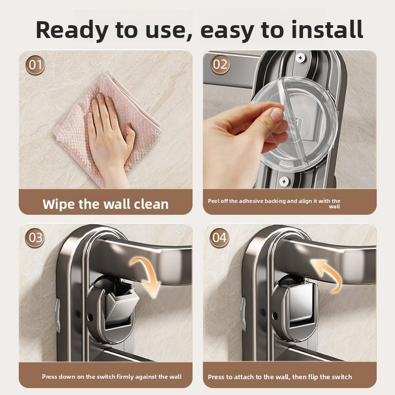 Bathroom Wall Suction Cup for Mounted Multi-Layer Towel Holder -Space-Saving Bathroom Storage Organizer for Towels & Accessories