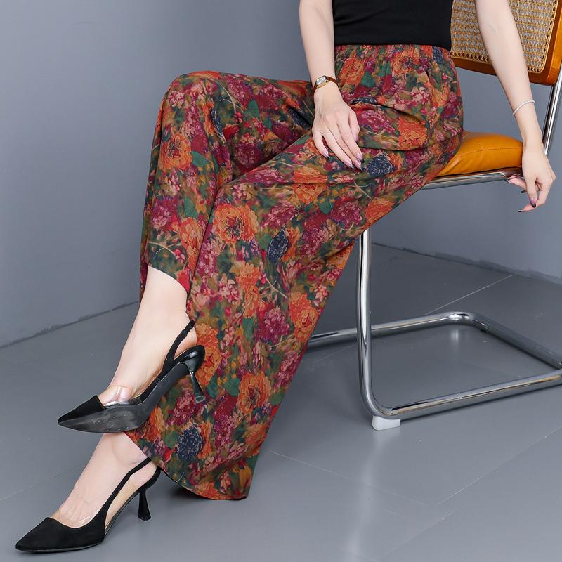 Summer Wide Leg Pants for Women Clothes Plus Size Casual High Waist Woman Trousers