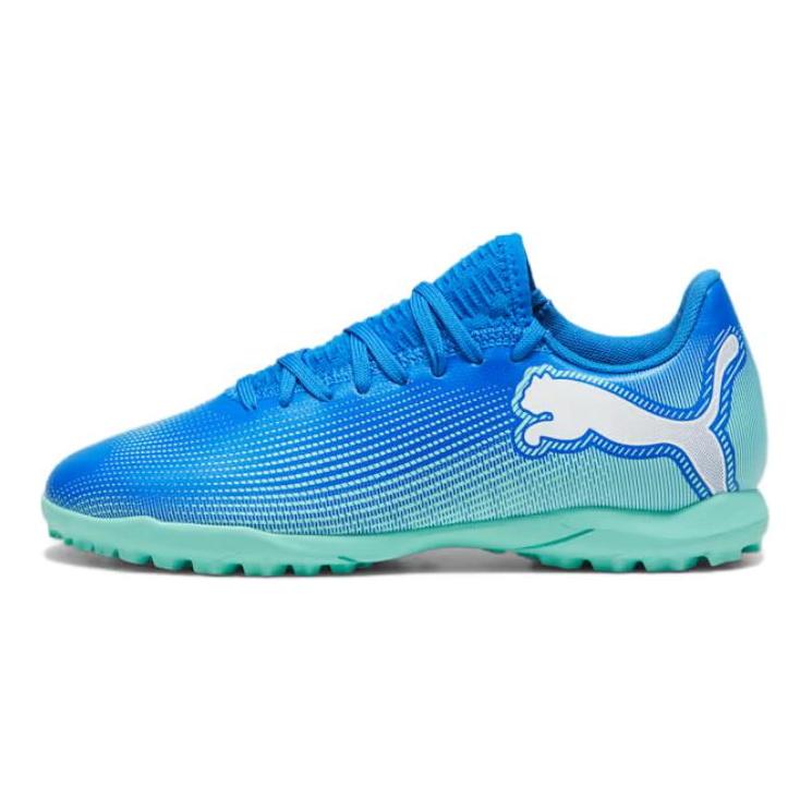 Puma Future 7 Play Comfortable Lightweight Durable Low-Top Kids Soccer Shoes Kids Soccer Shoes Blue Green 107950-01