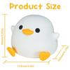 Doudou Duck Silicone Night Light: Rechargeable, Warm Sensor Lamp for Bedside and Night Use