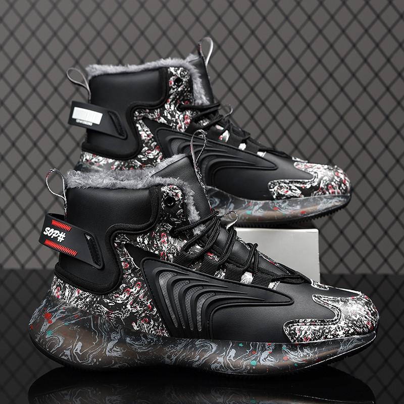 

мужские ботинки 2024 года, новые зимние тапочки, теплые мужские туфли, водонепроницаемые нескользящие плюшевые кроссовки, мужские теннисные туфли, ботинки, мужские кроссовки, зимние 42