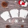 50pcs DIY Crafts Xmas Tree Hanging Christmas Card Label Kraft Paper Tags Thanks Tag Snowflake