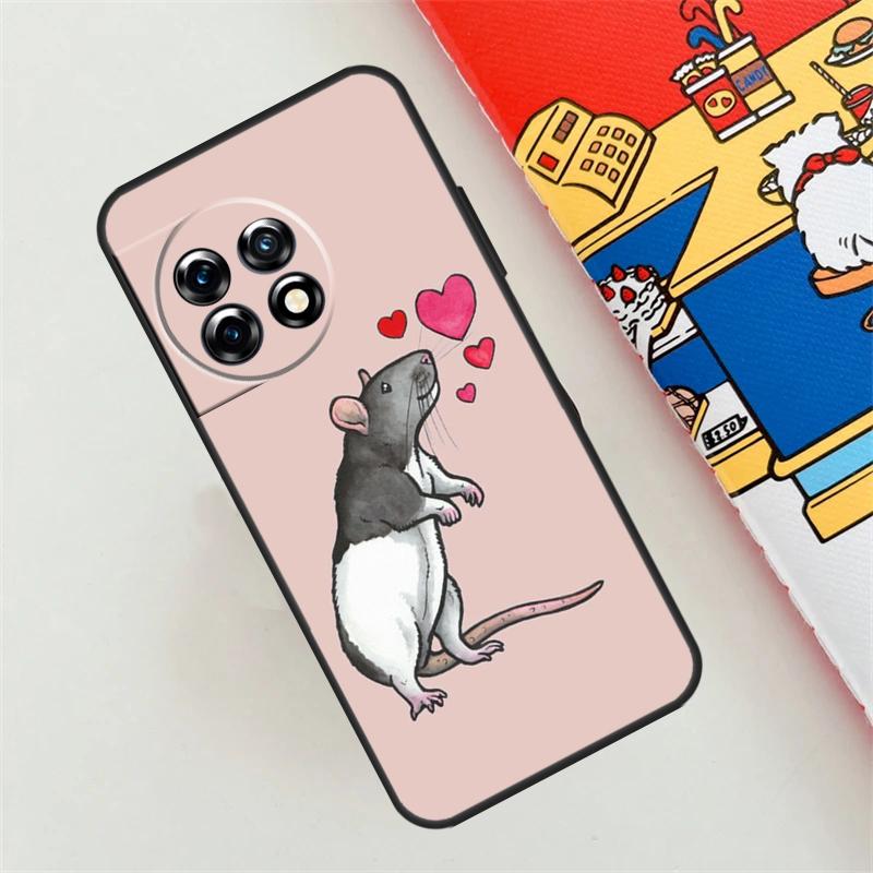 Mouse Rat Case For OnePlus Nord CE 4 3 2 Lite N10 N20 N30 OnePlus 12 11 9 10 Pro 10T 9R 10R 12R Cover