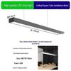 LED Square Tube Pendant Light for Office, Supermarket, Barber Shop