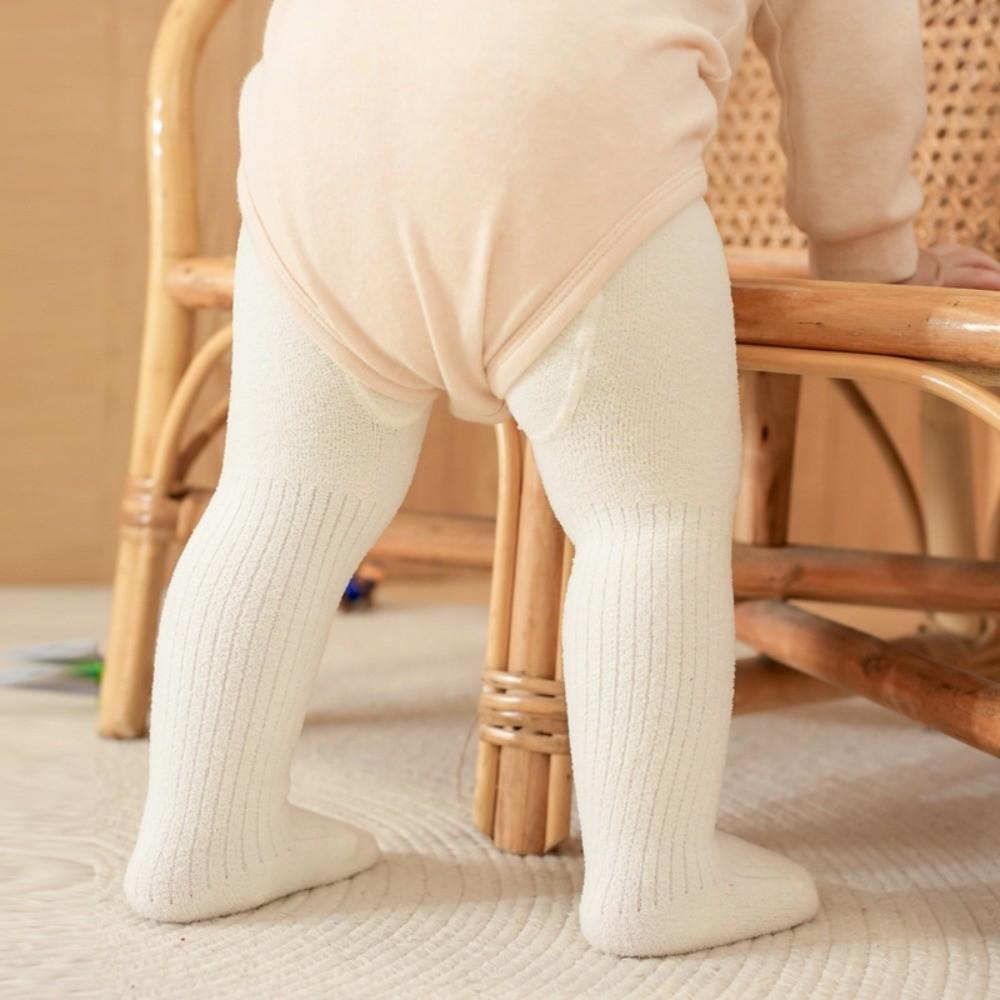 Dehnbare vertikale Streifen Kinder Strick Leggings Verdickt Warm Baumwolle Mädchen Strumpfhosen Baby Mädchen