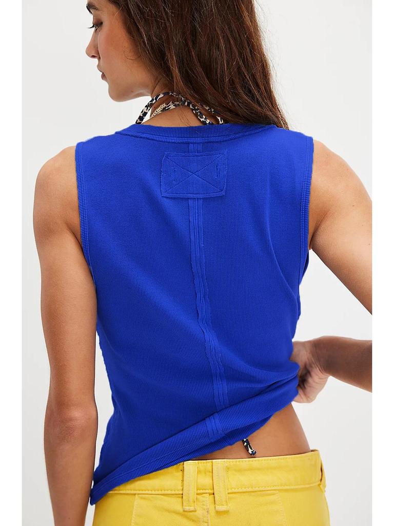 2026 Damen Sommer Ärmelloses V-Ausschnitt Einfarbiges Slim Fit Top