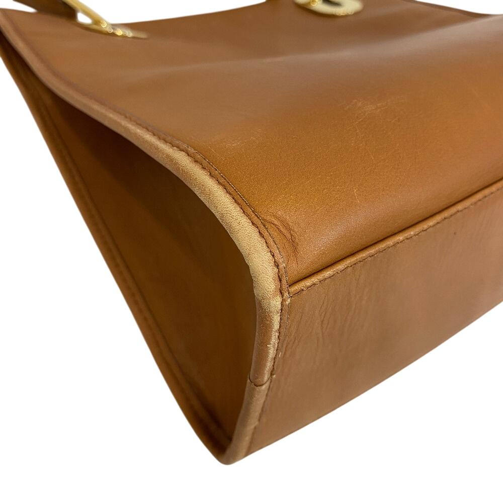 GHERARDINI Leder Handtasche Braunes Leder Gebraucht