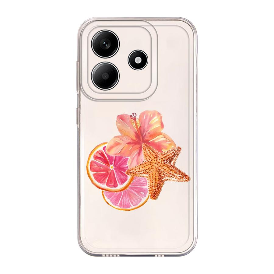 Case for Xiaomi Redmi Note 14 Pro Plus 14C 11 9 10 Note 13 10S 11S A4 12 13C 12S Soft Phone Cover Fruit Flowers