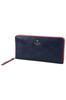 Framework Magnifique Genuine Leather Long Wallet with Coin Purse, Round Zipper Closure, Women's, Navy, FW-41912-60