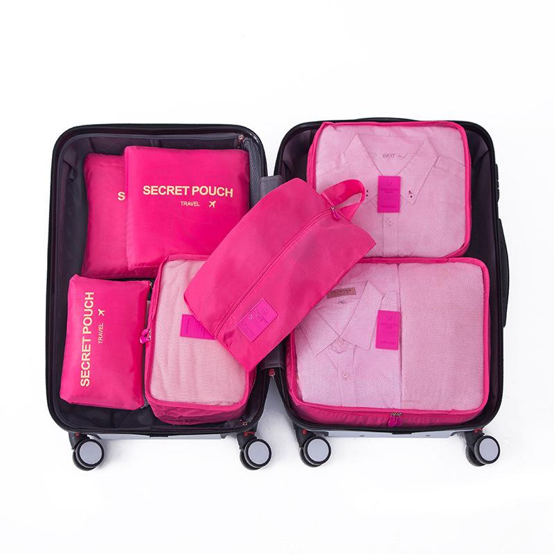 Korean Style Travel Storage Set: 7-Piece Clothes and Supplies Organizer.