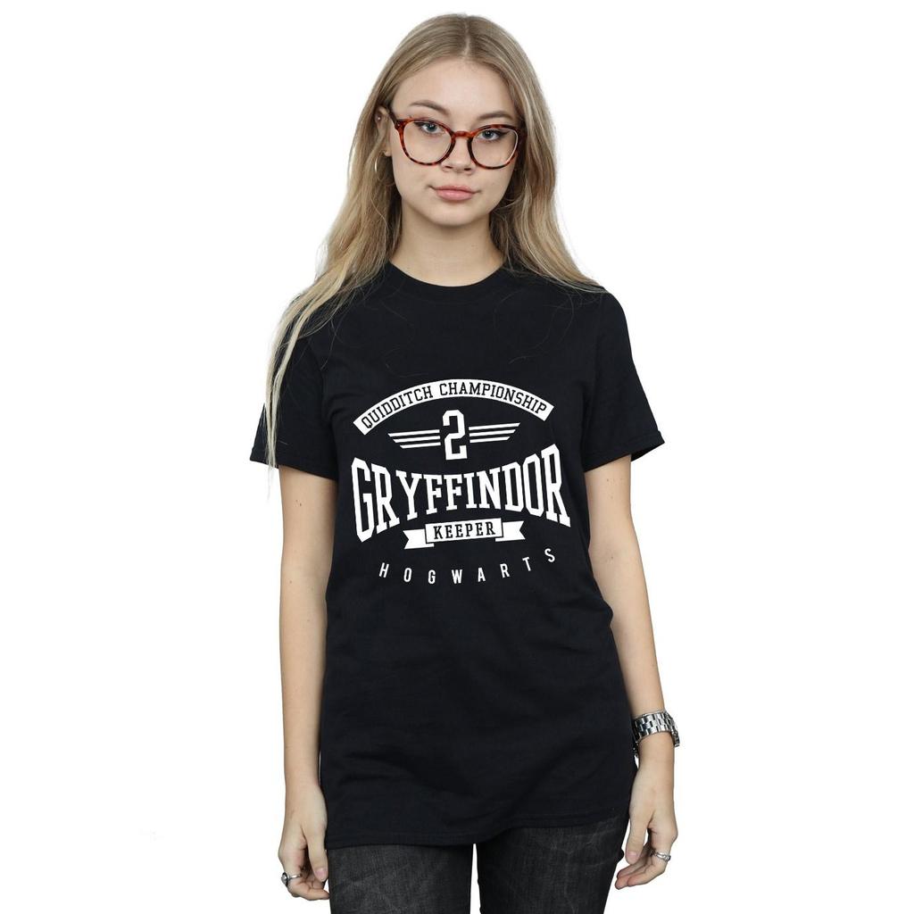 HARRY POTTER Womens/Ladies Gryffindor Keeper Cotton Boyfriend T-Shirt