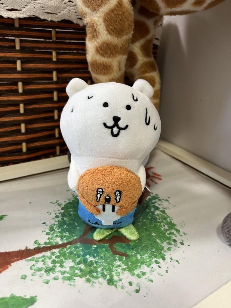 Plush Bear Joke Pendant With Embracing Hazelnuts Sushi And Designs Mermaid