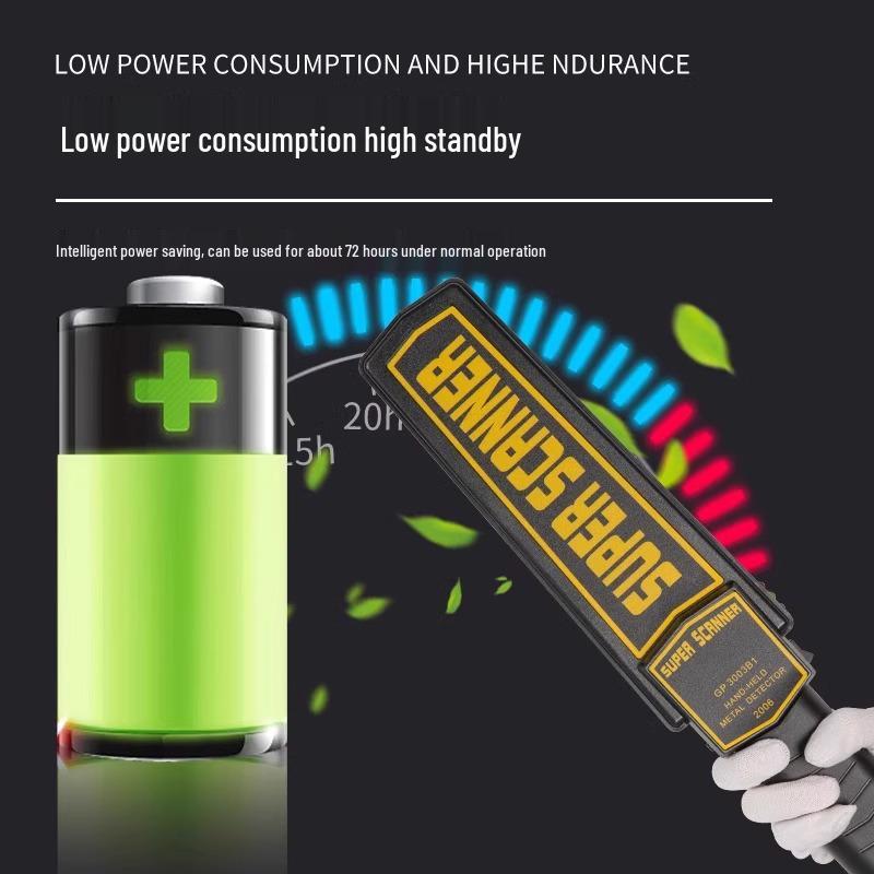 High-Precision Handheld Metal Detector Security Scanner with Infrared for Airports