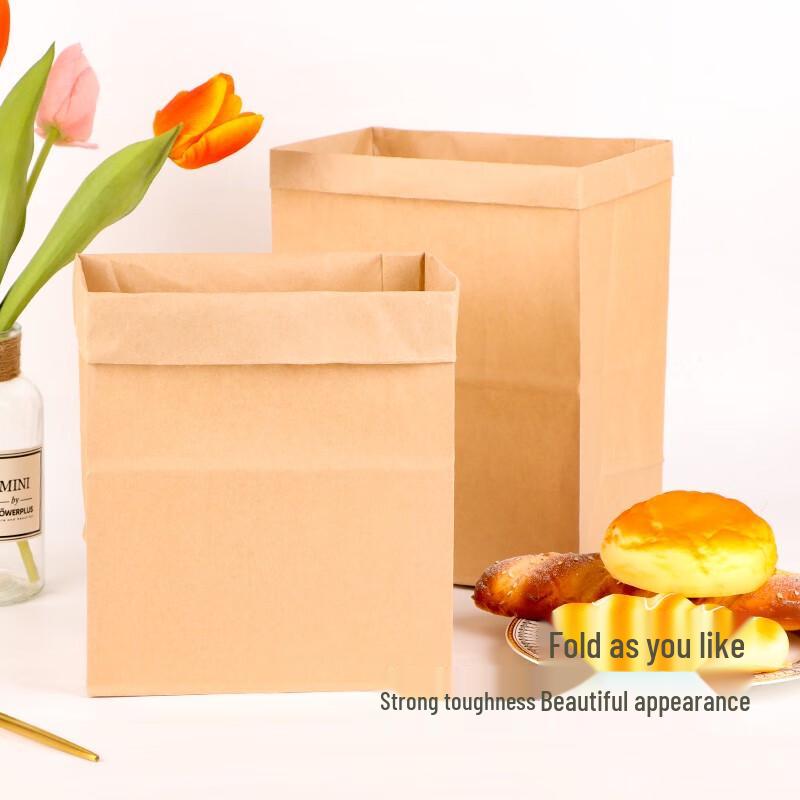 TaTanice Large Oil-Proof Kraft Paper Food Storage Bags