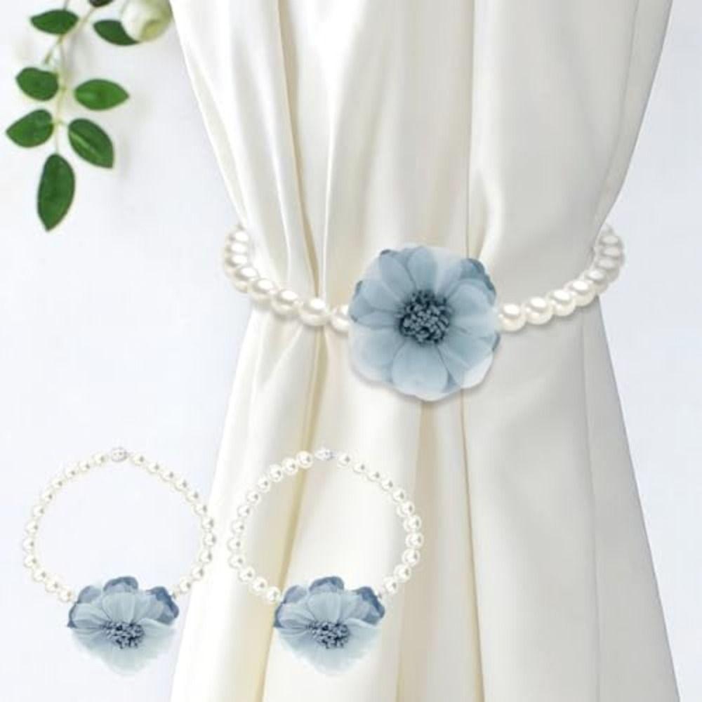 Flower Curtain Tiebacks Handmade Window Ties Creative Curtain Buckle  For Home Office Decorative