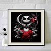 5D DIY Diamond Painting Decorative Skeleton Holding Flowers Looks Back Full Round Drill Scenery Diamond Embroidery Cross Stitch Kits Home Decor Gift