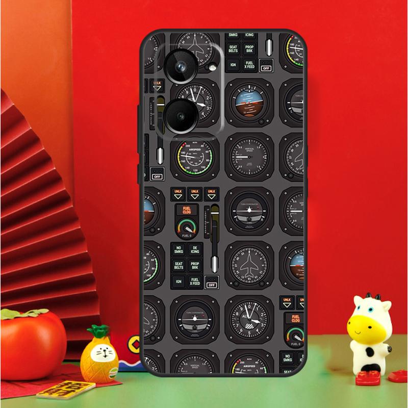 

Aircraft Cockpit Dashboard For Realme 12 10 9 11 Pro Plus GT5 GT Neo 6 C53 C51 C35 C33 C30 C25s C21Y C31 C67 C55 Case Realme 12 Pro