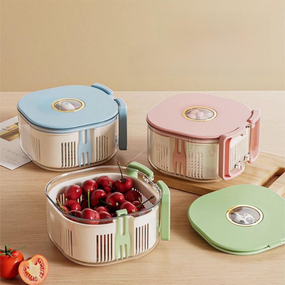 Foldable Handle Large Drain Basket with Lid Thickened Kitchen Drain Bowl  Soup Basket