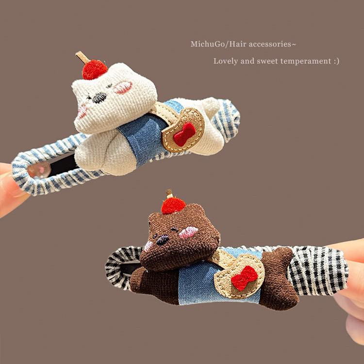 Cute Cartoon Puppy Hair Clip for Women - Large Duckbill Claw Clip Hairpin for Updos