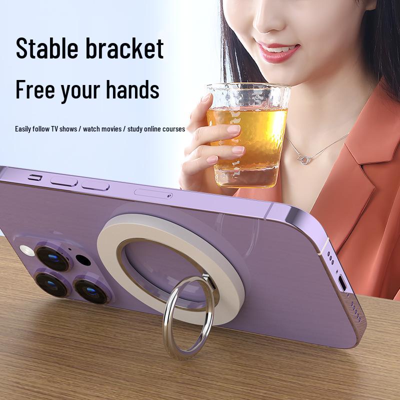Ultra-Thin MagSafe Magnetic Ring Holder: Secure, Non-Adhesive, Lie-Flat Design for Binge-Watching.