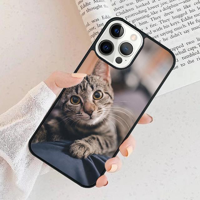 Cute Cat Animal Phone Case For iPhone 17 Air 15 16 Cover  11 13 14 Pro Max 12 Plus Max Fundas