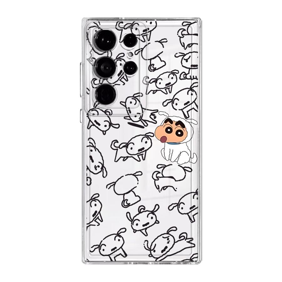 

Case for Samsung Galaxy S26 S20 Plus S22 FE S23 Ultra Note 20 Ultra 10 S24 S21 S25 Edge Phone Cover Crayon Shin Chan Little Galaxy S26