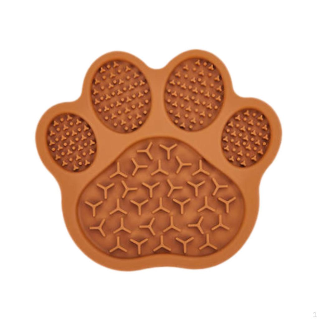 Dog Licking Pad Cat Lick Mat Easy to Clean with Suction Cup Practical Training Slow Feeder Paw Shape
