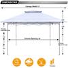 ABCCANOPY One Touch Tarp Tent 3mx3m Easy Tent with Center Lock High Strength Steel Frame Sun Shelter Thermal Awning with Caster Bag (White)
