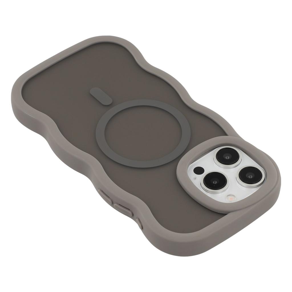 For iPhone 14 Pro Max Case Compatible with MagSafe TPU + PC Phone Back Cover Skin Touch Wave Shape