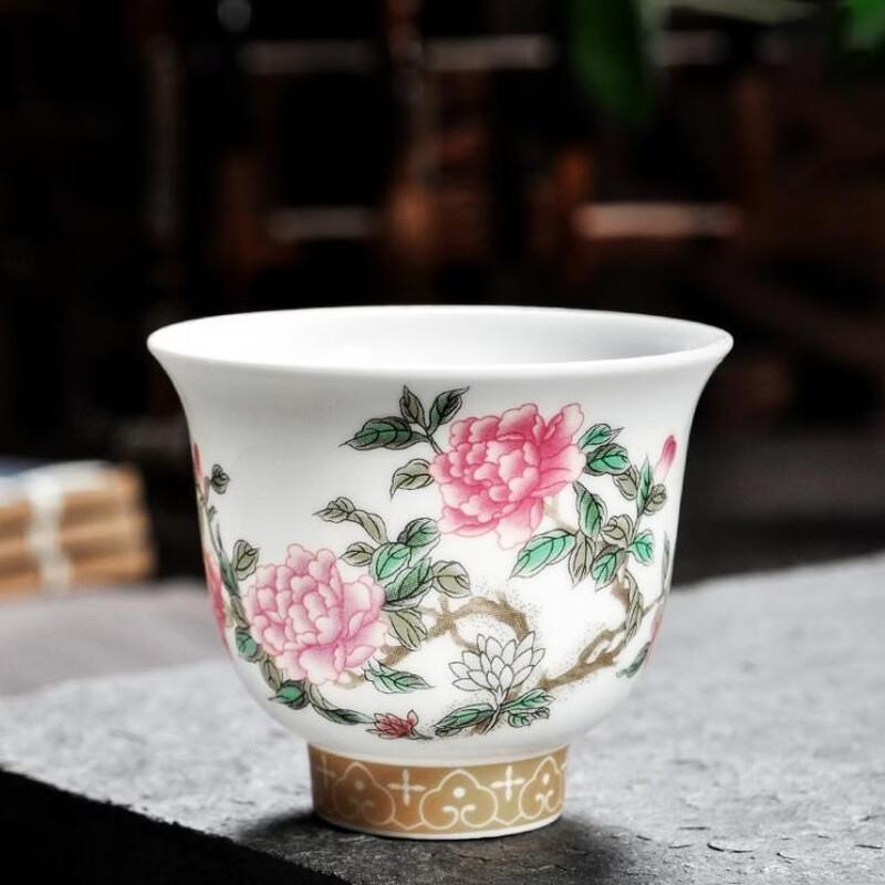 TIBORANG Twelve Flower Deity Ceramic Tea Cup Collection