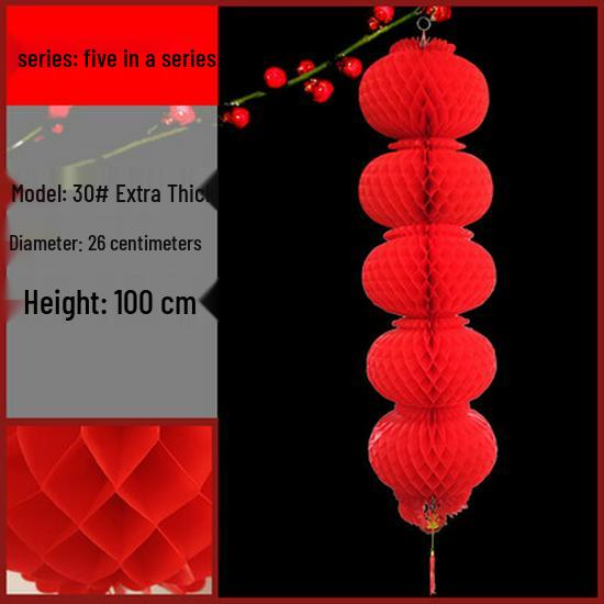 Red Lantern Ornaments for Weddings, New Year, Indoor Decor & Mall Displays