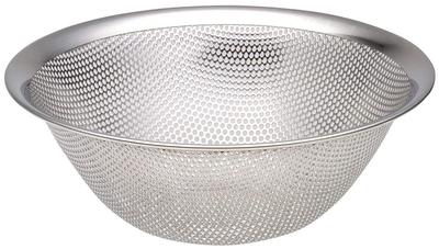 Yanagi Sori Stainless Steel Punching Strainer, 19cm, Made In Japan, Dishwasher Safe, One-Piece Molding, Stainless Steel, for Food Preparation,