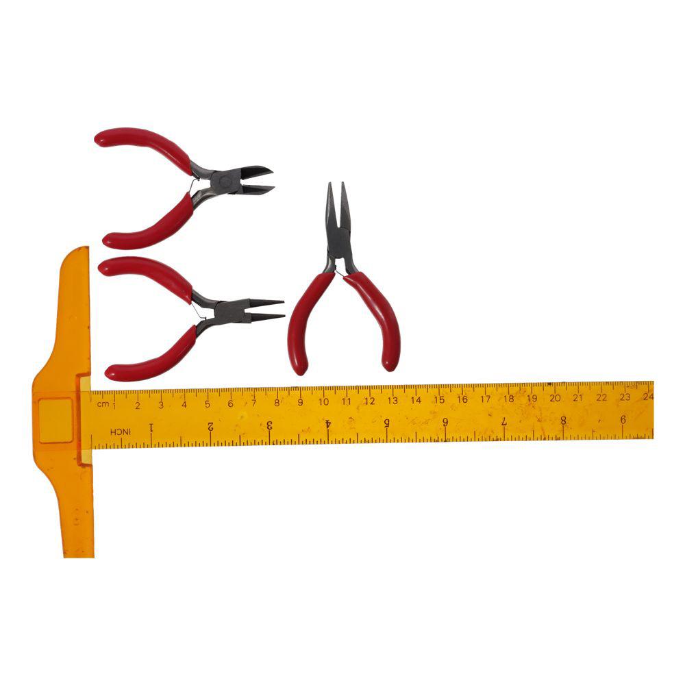 3pcs Red Mini Pliers Set Plastic Wire Stripping Pliers Portable Cutter Wire Pliers  Worker