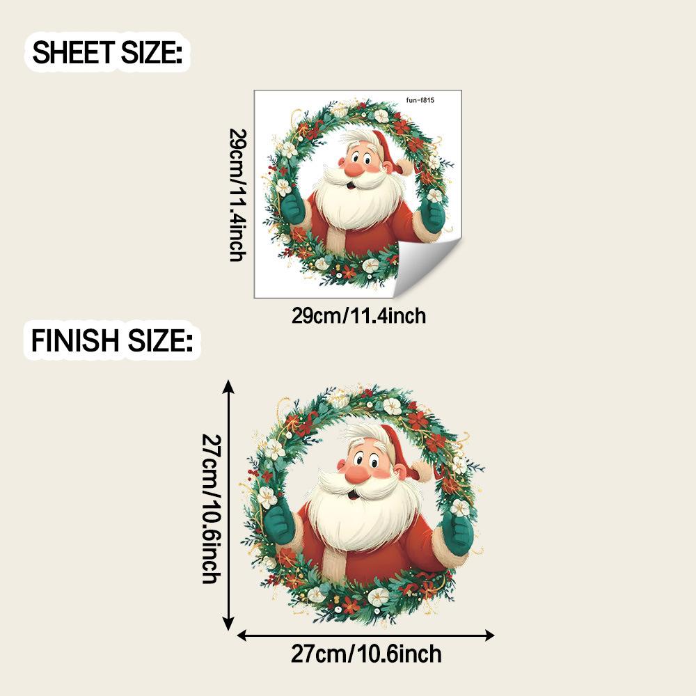 

Дед Мороз, Гирлянды из зеленых растений, Спальня, Гостиная, Украшение фона для дома, Наклейки на стену