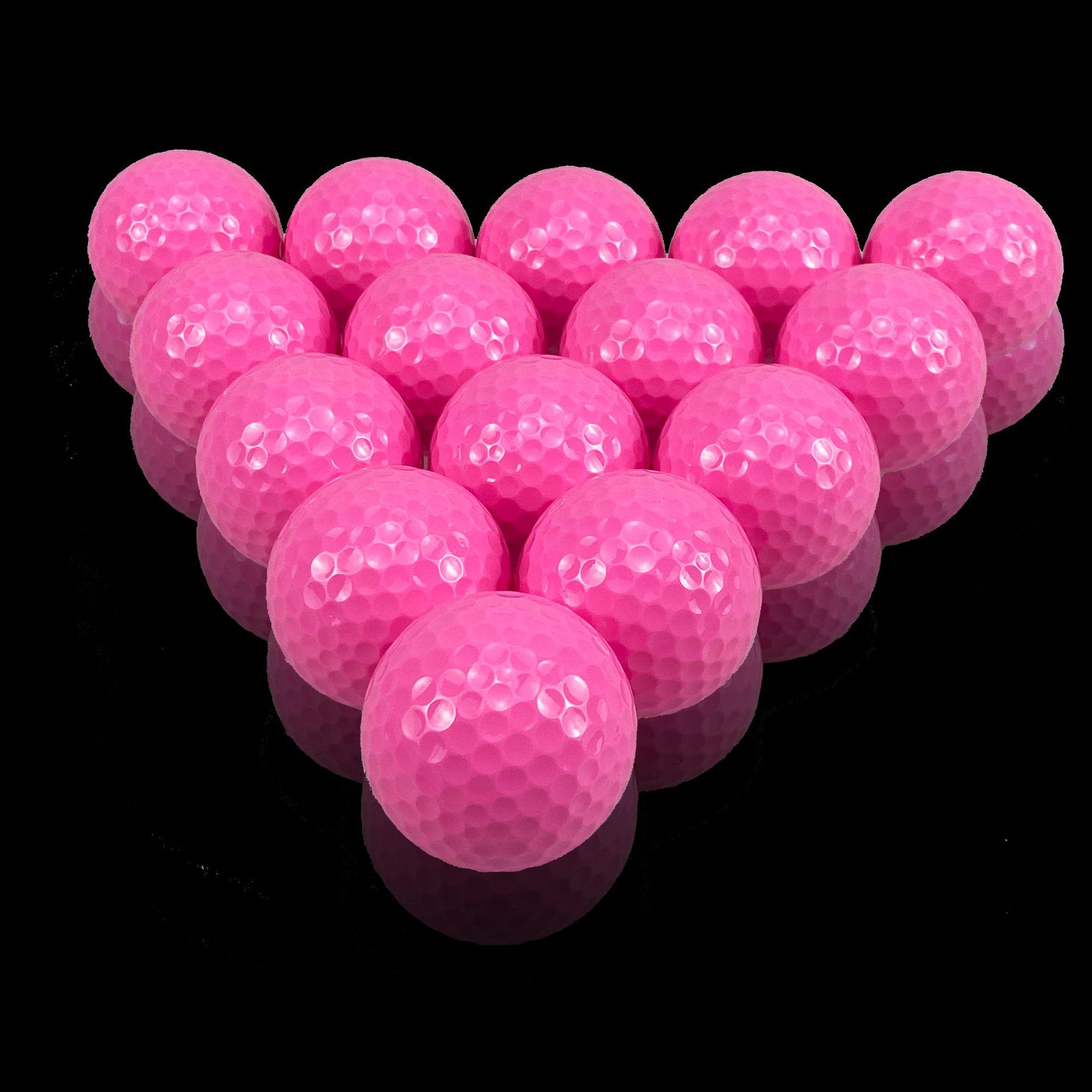 Pink Double-Layer Competition Golf Balls - Ideal for Driving Range & Course Use Golf