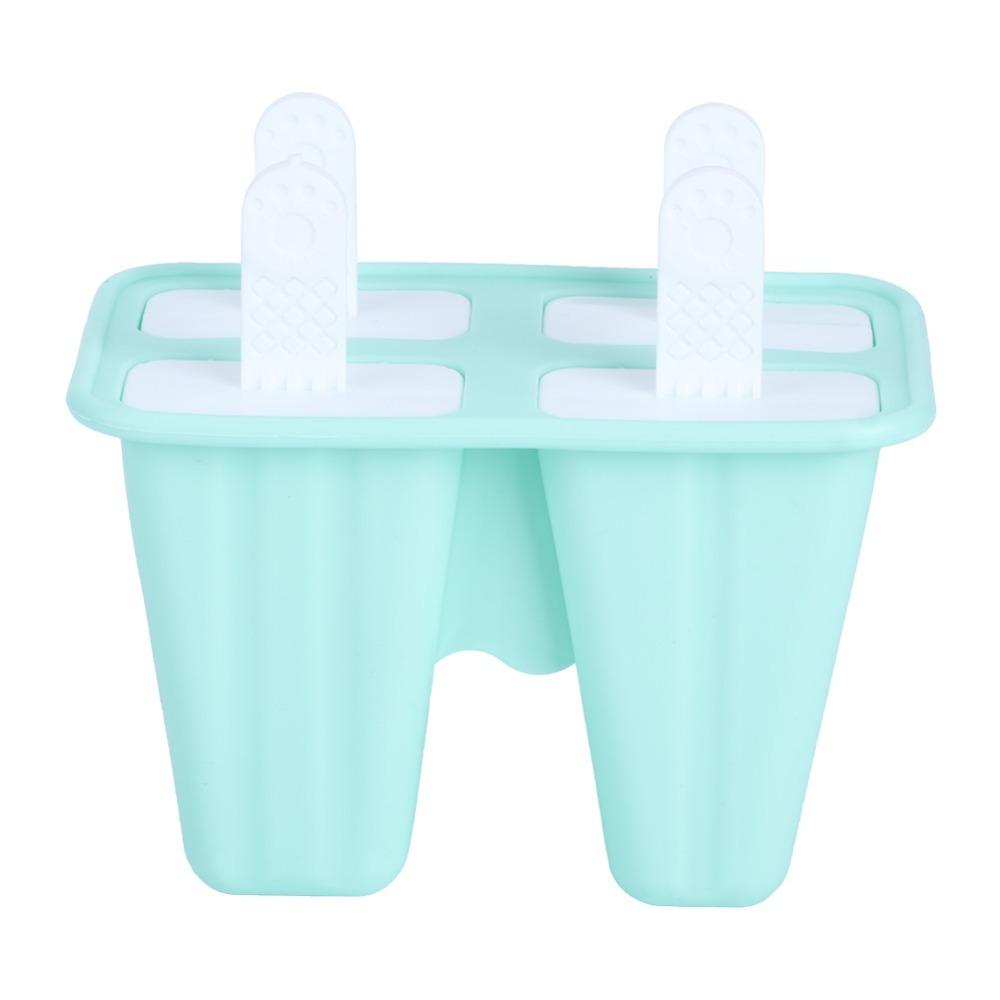 Easy Release Ice Cream Mold Reusable Silicone Mold Durable Popsicle Mold Hot Summer 4 Grids