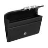 Celine Triomphe Logo Snap Closure Leather Card Holder Women Accessories Black 10I583DPV-38SI