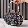 Women Evening Bag Handbag Peacock Diamond-encrusted Bag European American Retro Style Pair Luxury Evening Dress Bag