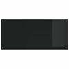 Kitchen Splashback 2 pcs Black 110 x 50 cm Tempered Glass