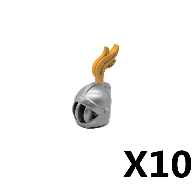 Medieval Knight MOC Building Block Helmet Mask Soldier Weapon Short Trident Shoulder Armour Vest Gun Hoe Axe Sword Toy Gift K049