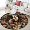 Palace Animals Pattern Round rug,Carpet Rug for Living Room Bedroom Playroom ,Non-slip Floor Mat,Holiday Gifts and Birthday Gifts.