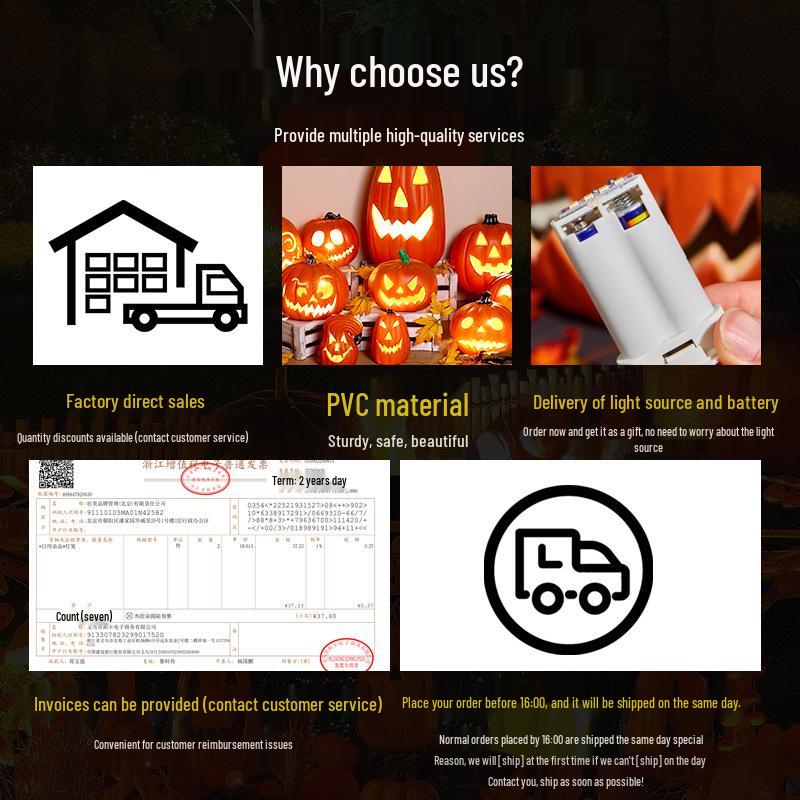 Large Luminous Pumpkin Lantern for Halloween Outdoor Theme Decorations