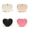 Trendy Ins Style Heart Bag Pu Material Sweet Fresh Shoulder Bag For Ladies
