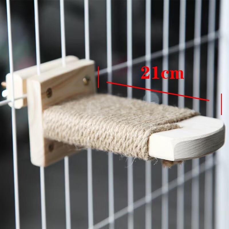 2026 Space-Saving Wall-Mounted Cat Tree & Climbing Frame with Solid Wood Platforms